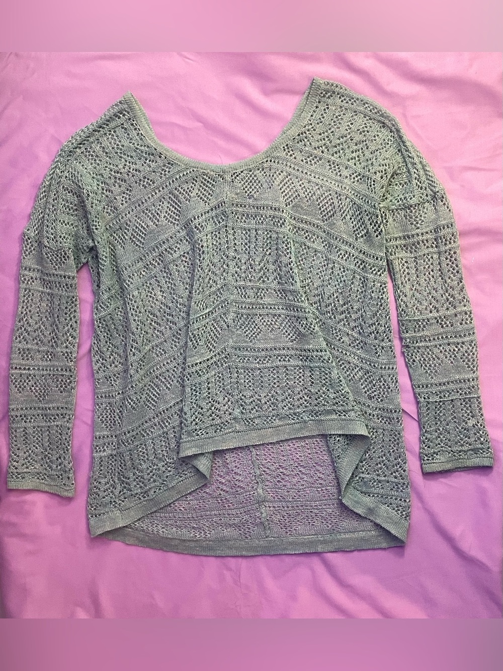 Free people y2k vintage delicate fairy grunge knit top